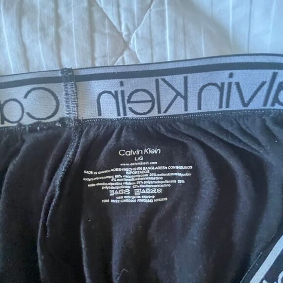 Calvin Klein CK Men's Plain Black Pyjama Jogger Ultra Soft Lounge Pants Size L/G - Picture 7 of 8